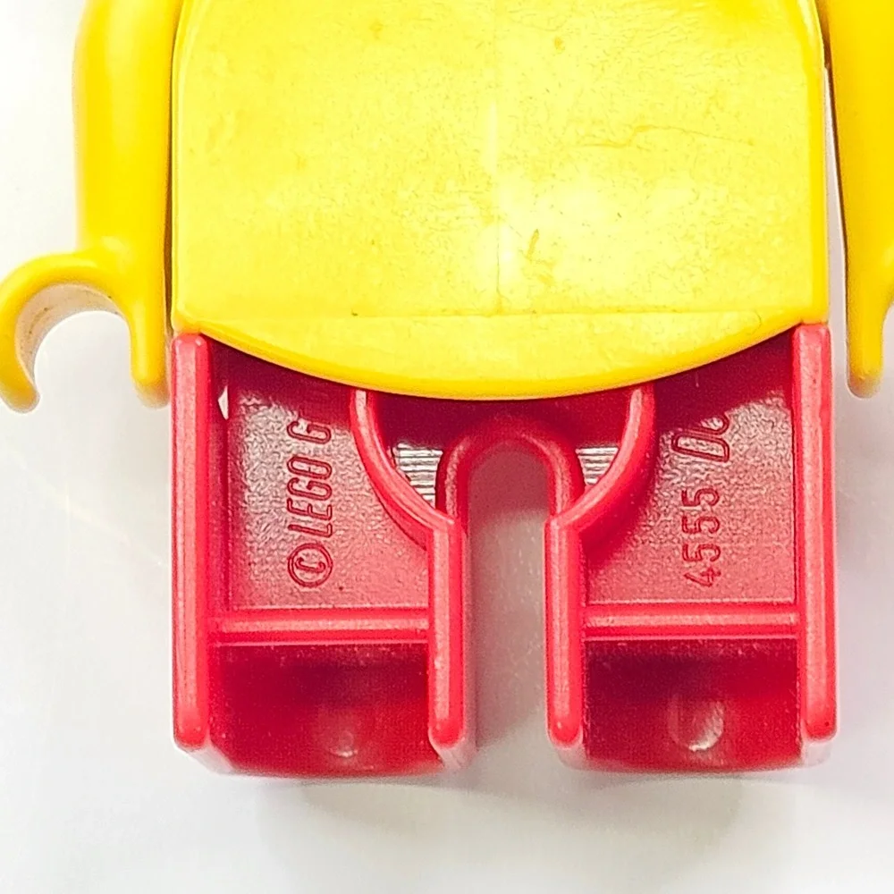 LEGO Duplo Figure Kids Small Yellow Red Female Mechanic Wrench Glasses 4555